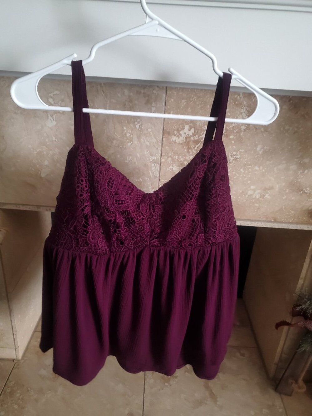 Torrid 0 lace babydoll tank top